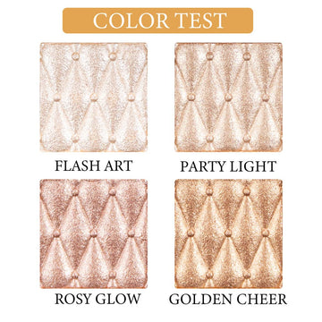 Paleta UOCK pomulos brillantes para un acabado iluminador natural.