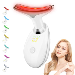 Uonkeus Masaje facial cuello con luz en 7 colores para piel suave