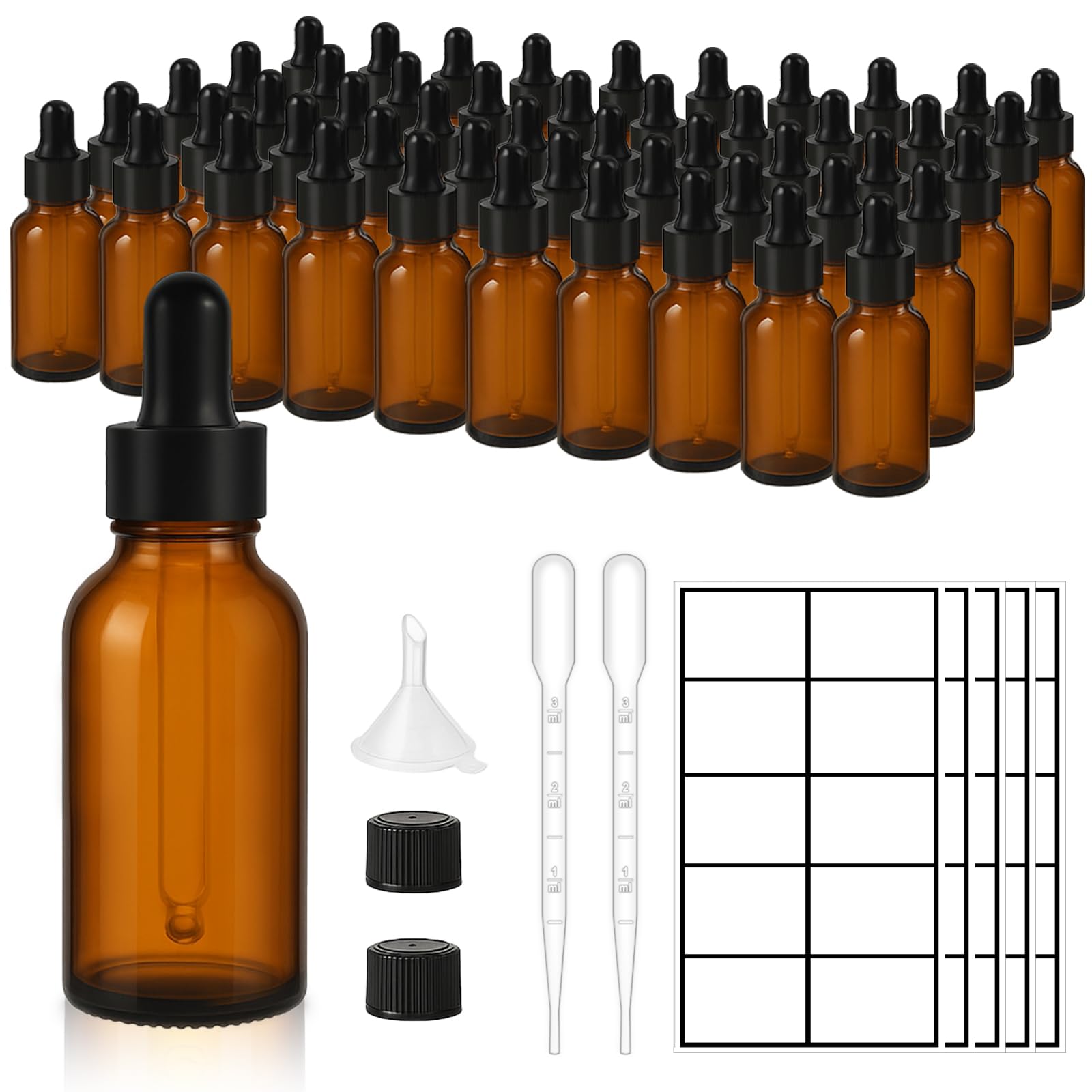 UPBUD botella ámbar 1oz con gotero para aceites esenciales y perfumes.