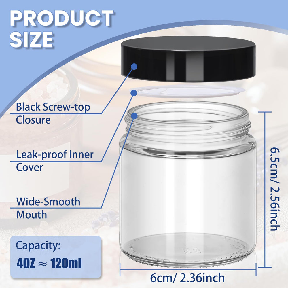 UPBUD frasco vidrio claro 4 oz perfecto para cosméticos caseros