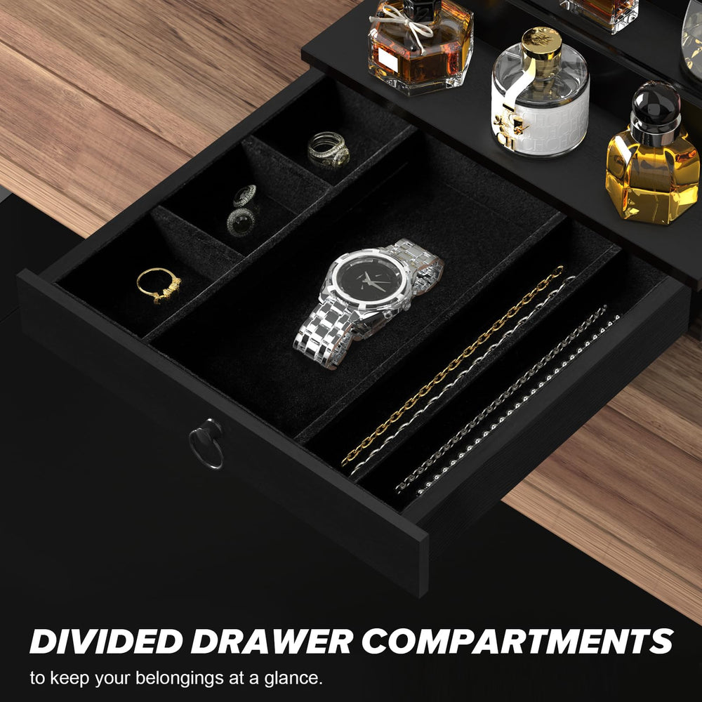 Upcessory organizador con cajón divisor para ordenar relojes y joyas.