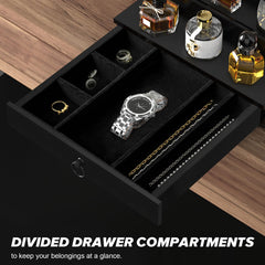 Upcessory organizador con cajón divisor para ordenar relojes y joyas.