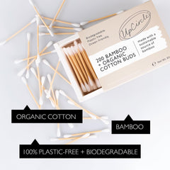 UPCIRCLE: puntas de algodón limpias, ideales para retoques y limpieza suave.