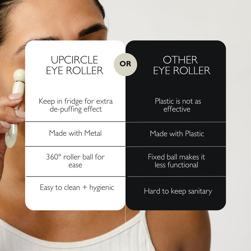 UPCIRCLE rodillo ocular sostenible sin metal ni plástico para uso cotidiano.