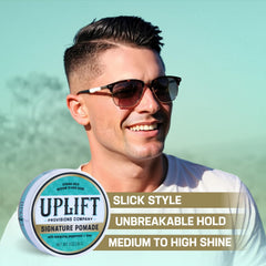 Aplicación con dedos de la Pomada Uplift Signature para definición