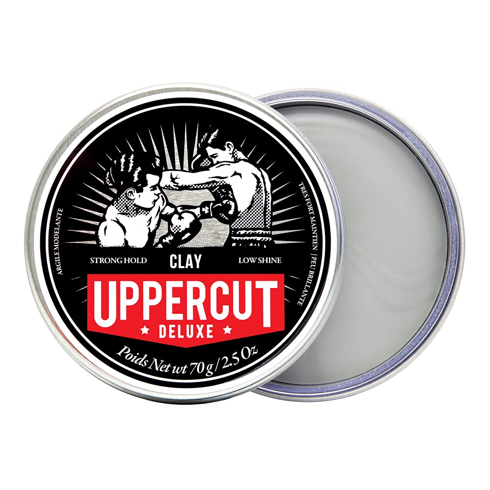 Uppercut Deluxe Clay textura mate para un acabado natural.