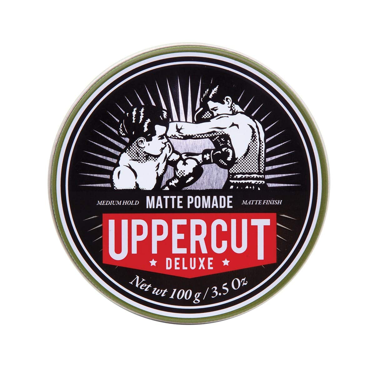 Uppercut Deluxe Pomade Matte, pot: texture matte naturelle pour tous types de cheveux.