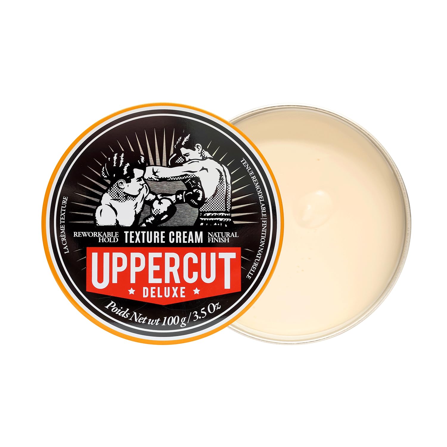 Uppercut Deluxe Texture Cream matte-finish showcases a natural, effortless look.