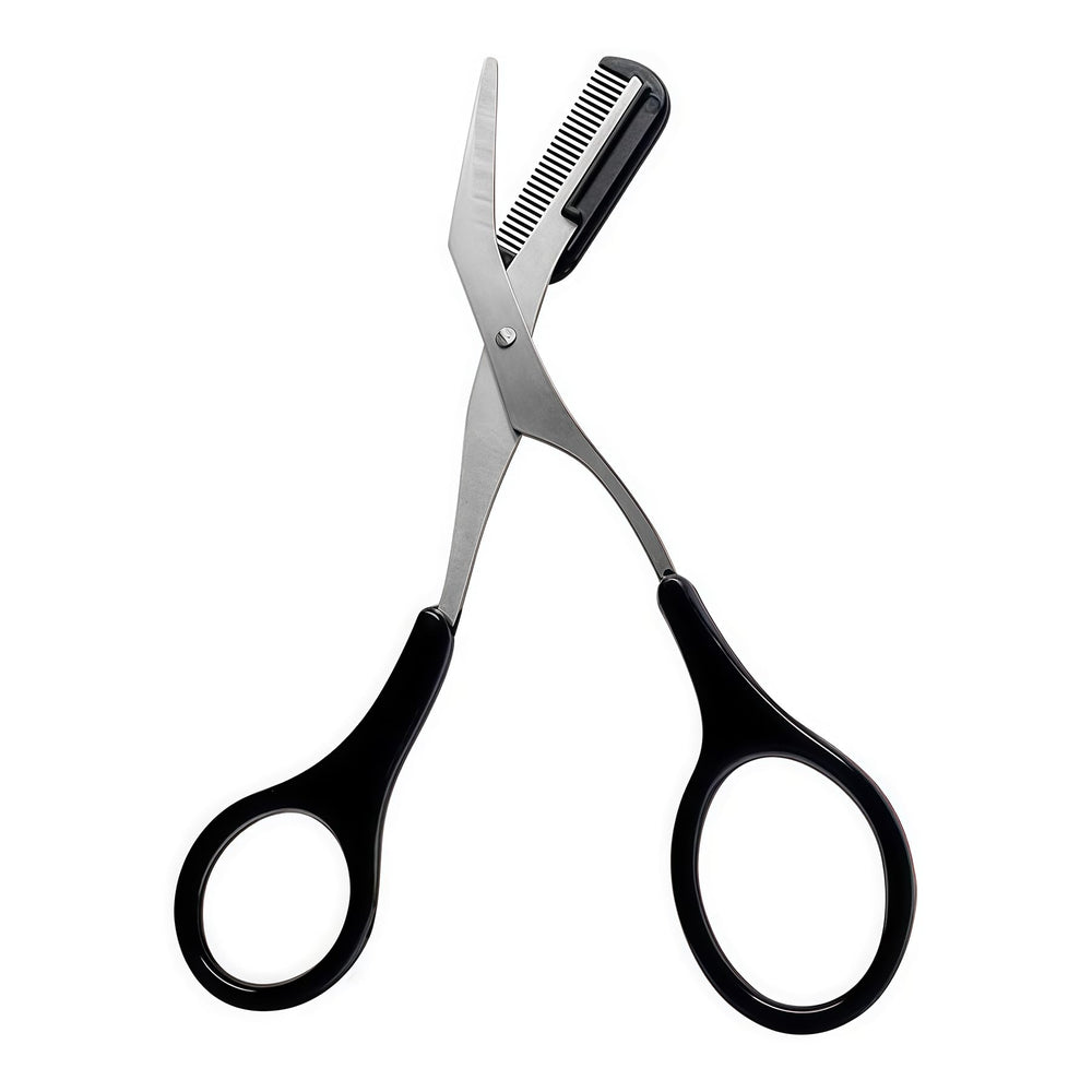 UPSTORE tijeras cejas acero inoxidable para acabado preciso y duradero.