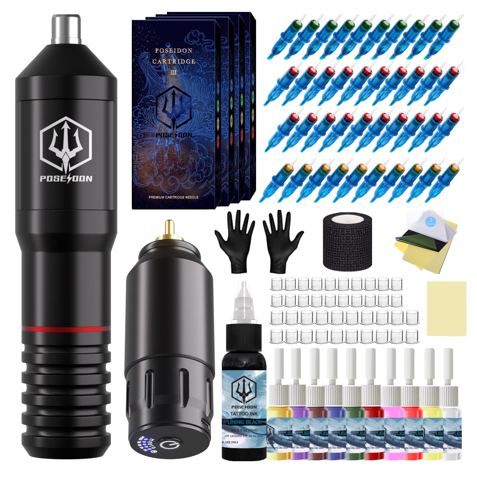 UPTATSUPPLY Poseidon kit tatuaje empaque para empezar con seguridad y organización