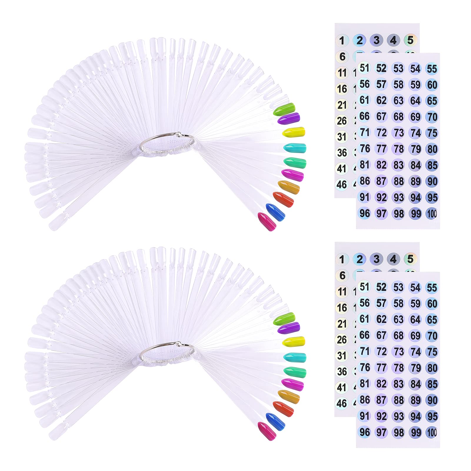 UPZIGS palitos de muestra en abanico con números para organizar esmaltes.