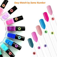 UPZIGS rueda de colores para mostrar tonos de esmalte de forma clara.