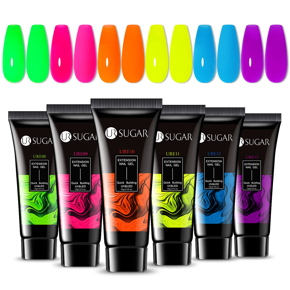 UR SUGAR Neon rosa neón, color vibrante para uñas llamativas y modernas.