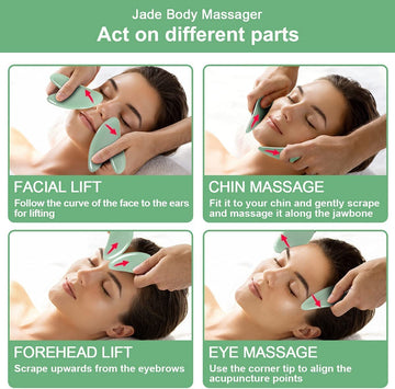 URAQT Gua Sha con crema; mejor penetración y cuidado de la piel.