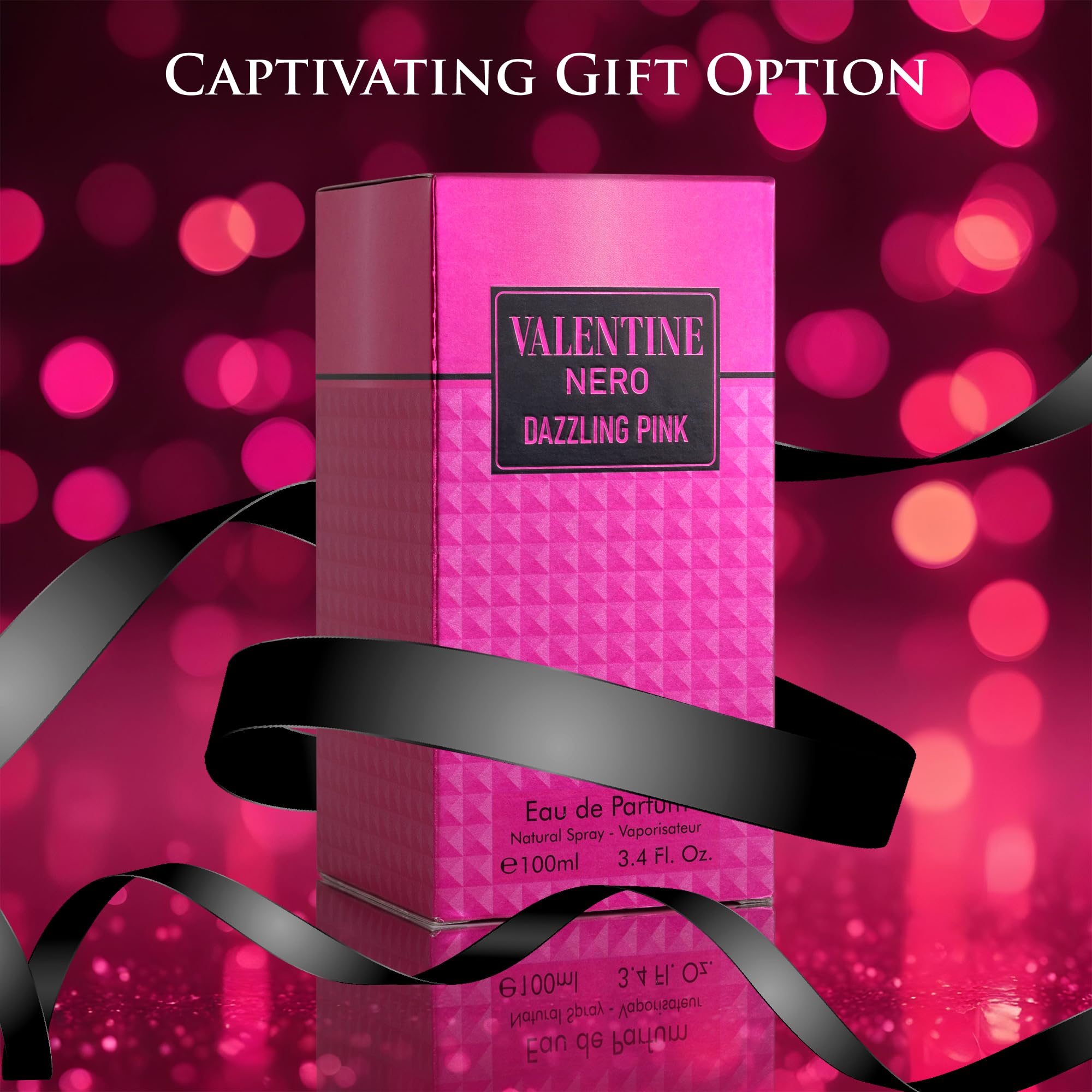 URBAN COLLECTION Valentine Nero Dazzling Pink, notas florales y vainilla de Madagascar para elegancia diaria.
