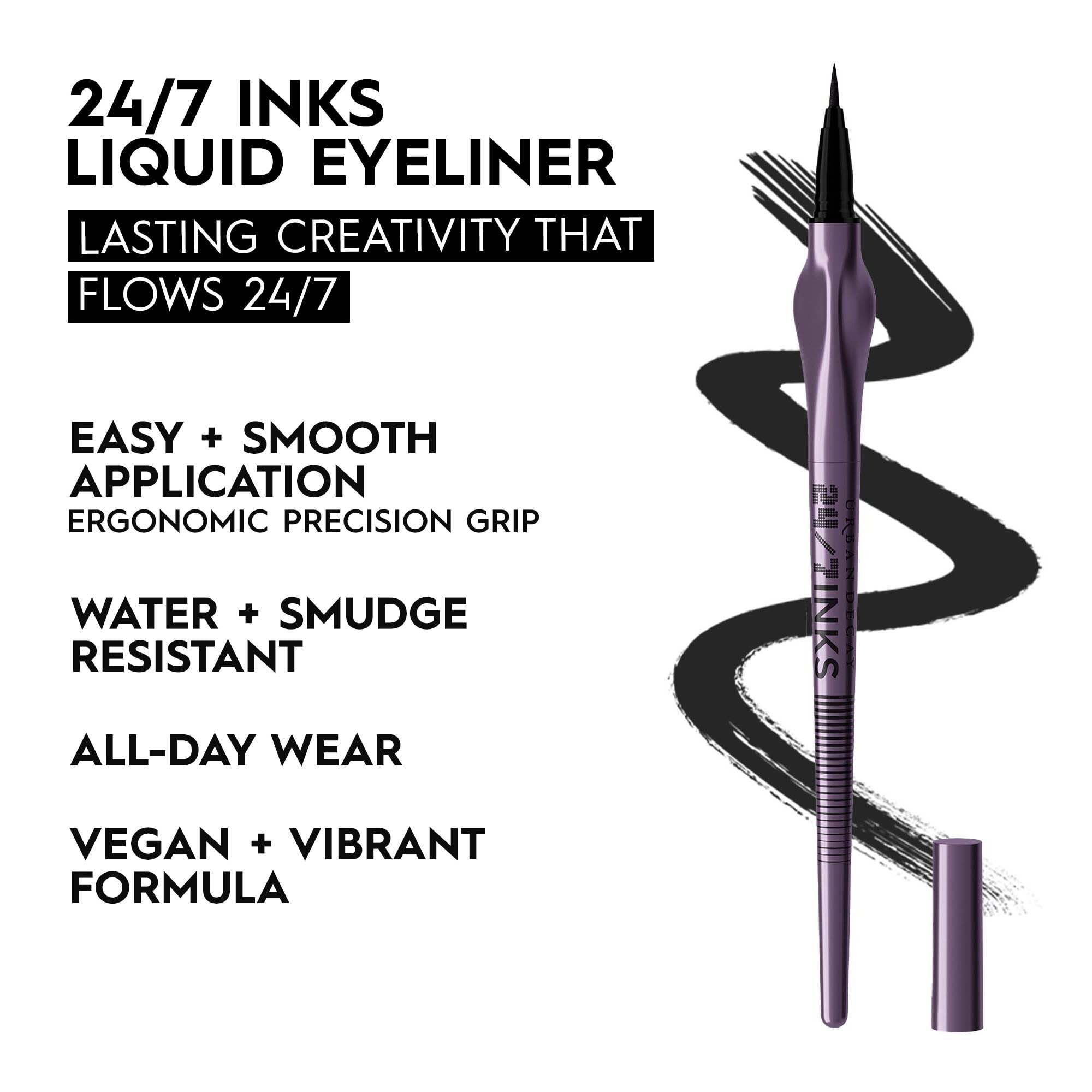 URBAN DECAY Hi-Energy, pointe pinceau, application fluide et durable.