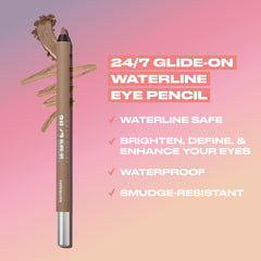 Urban Decay 24/7 delineador tono medio redefine el contorno de ojos con pigmento equilibrado.