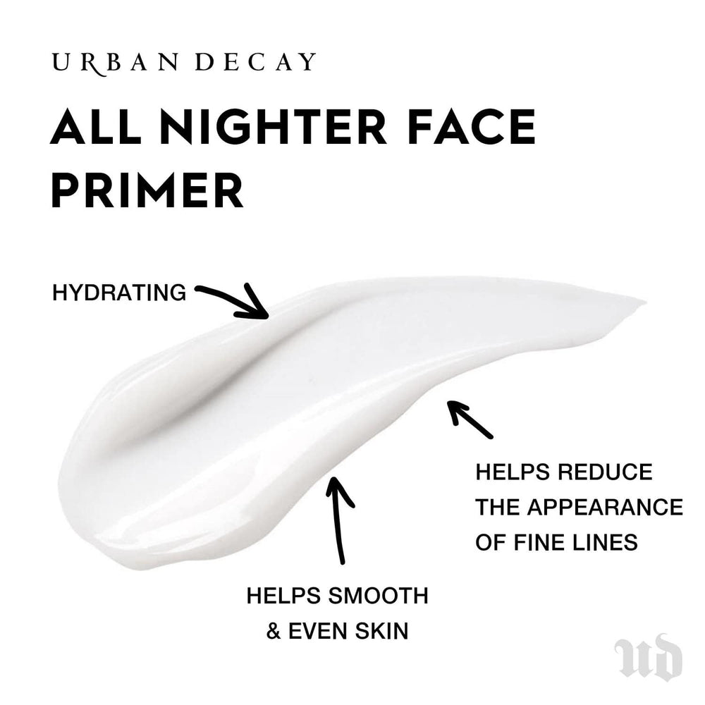 URBAN DECAY All Nighter primer-textura-ligera aporta sensación ligera para rostro suave.
