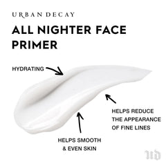 URBAN DECAY All Nighter primer-textura-ligera aporta sensación ligera para rostro suave.