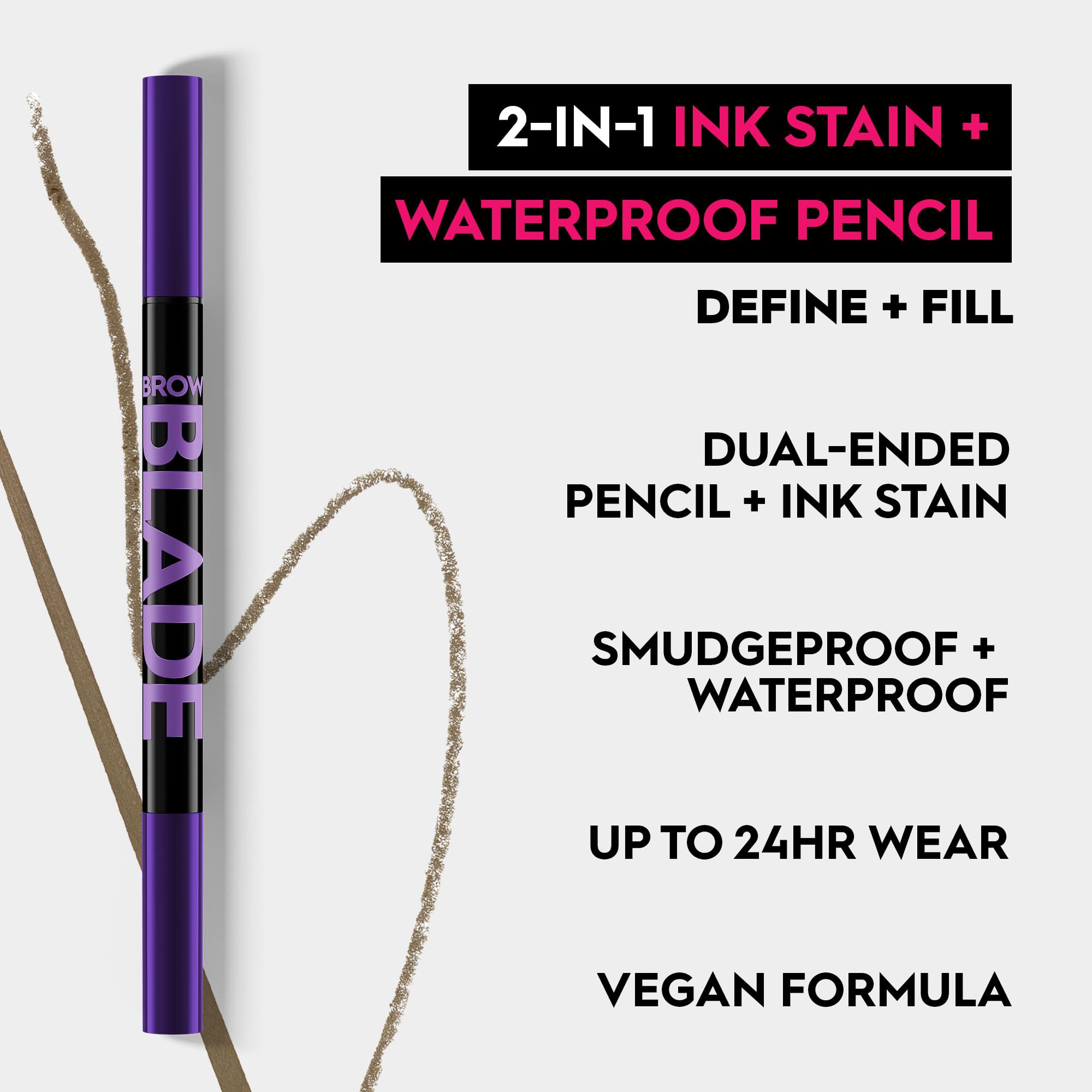 Urban Decay Brow Blade teinte taupe, correspond parfaitement à la couleur naturelle.