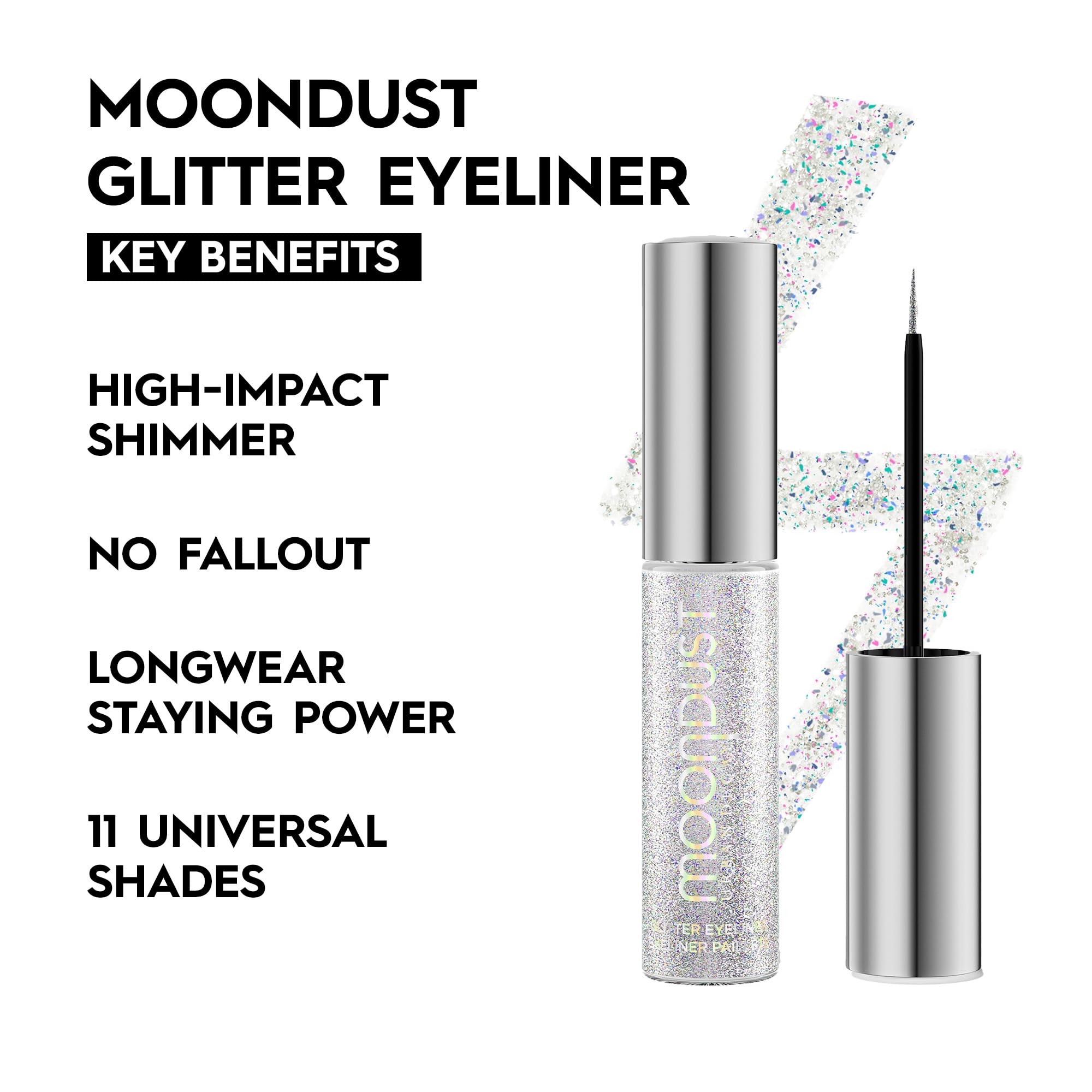 Delineador de punta fina de URBAN DECAY Moondust para líneas precisas con purpurina