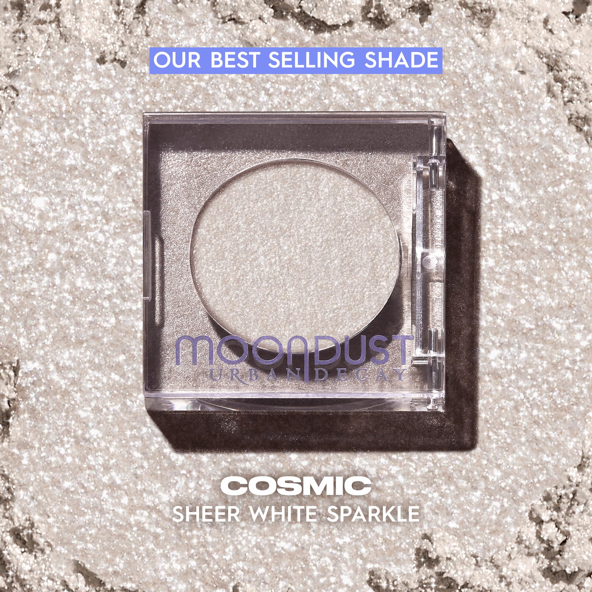 Micrograno de glitter en Moondust, brillo fino y suave para párpados.