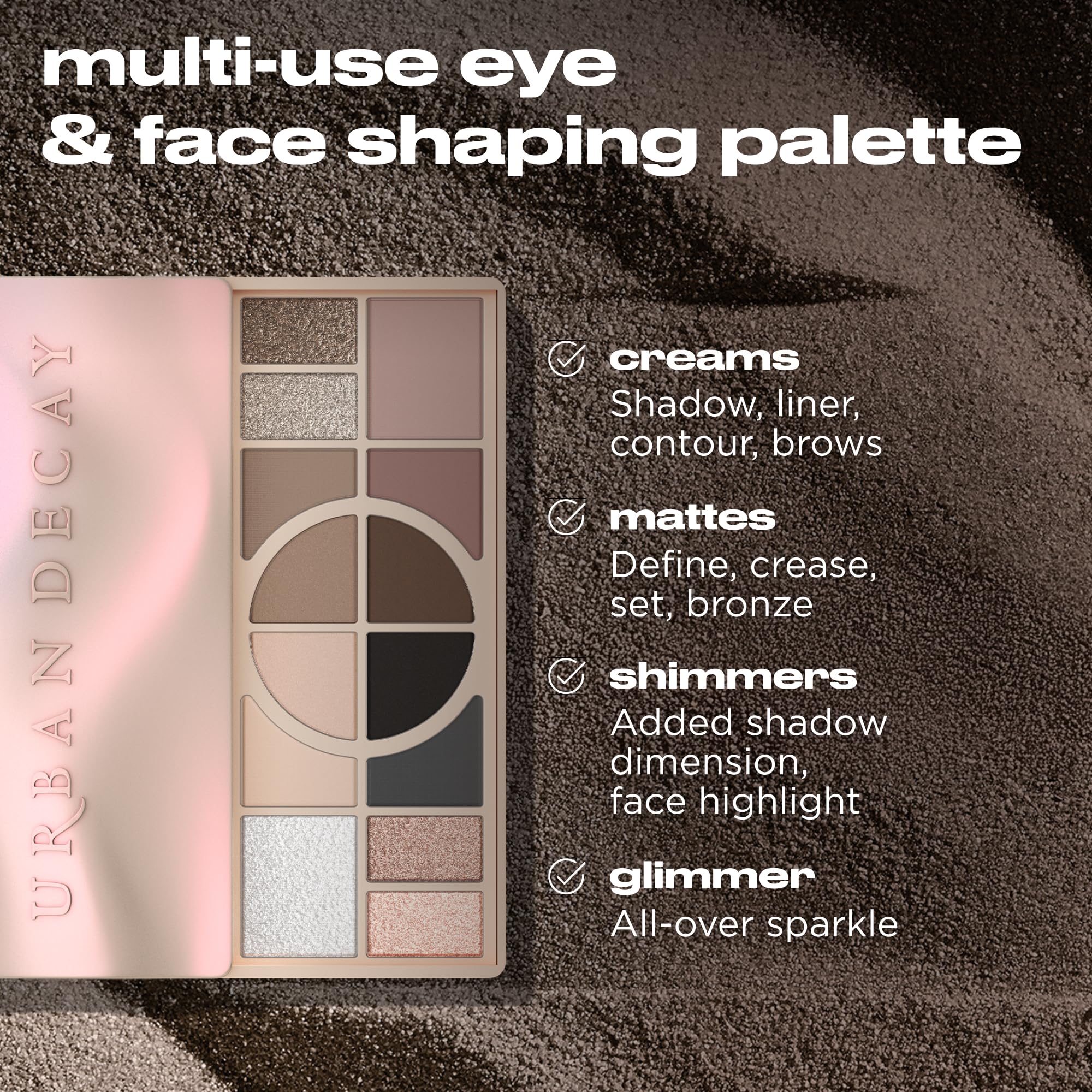 URBAN DECAY Naked Shaped Palette: toppers brillantes para un brillo intenso y duradero