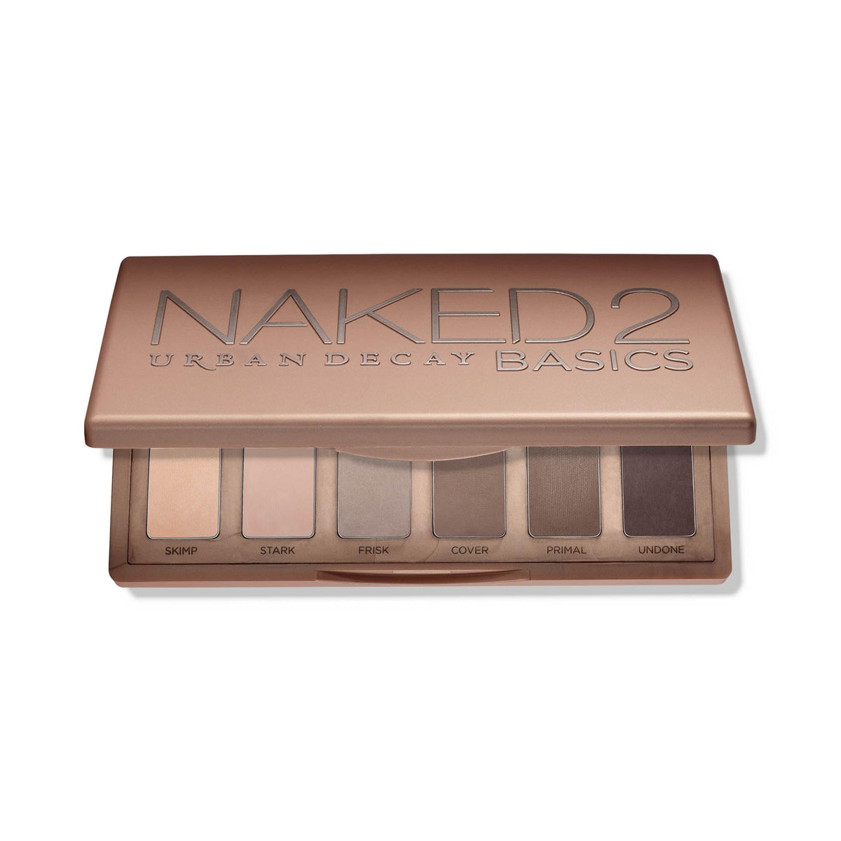 URBAN DECAY Naked2 Basics mini sombras mate tono topo para uso diario.