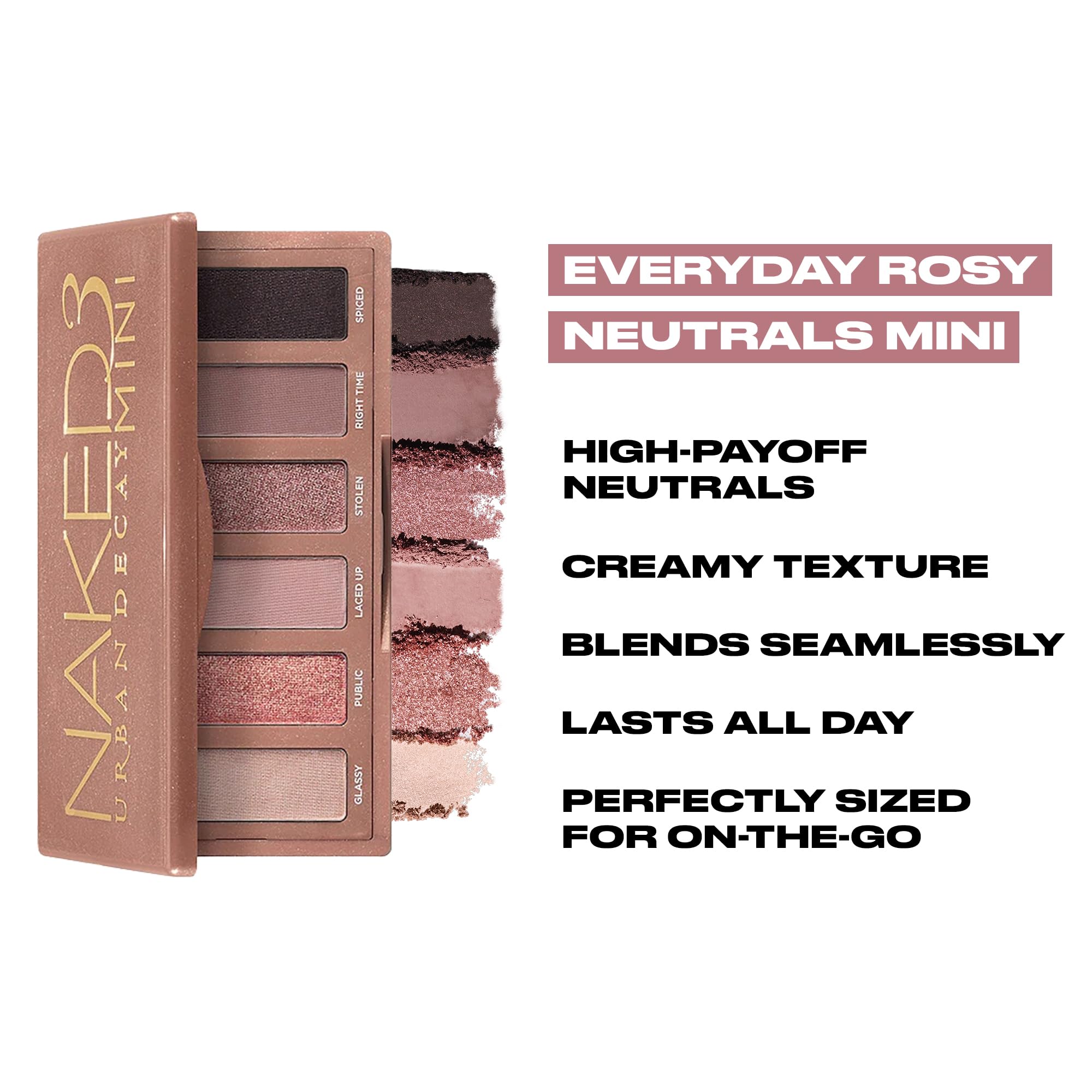URBAN DECAY Naked3 Mini, espejo integrado para retoques en movimiento