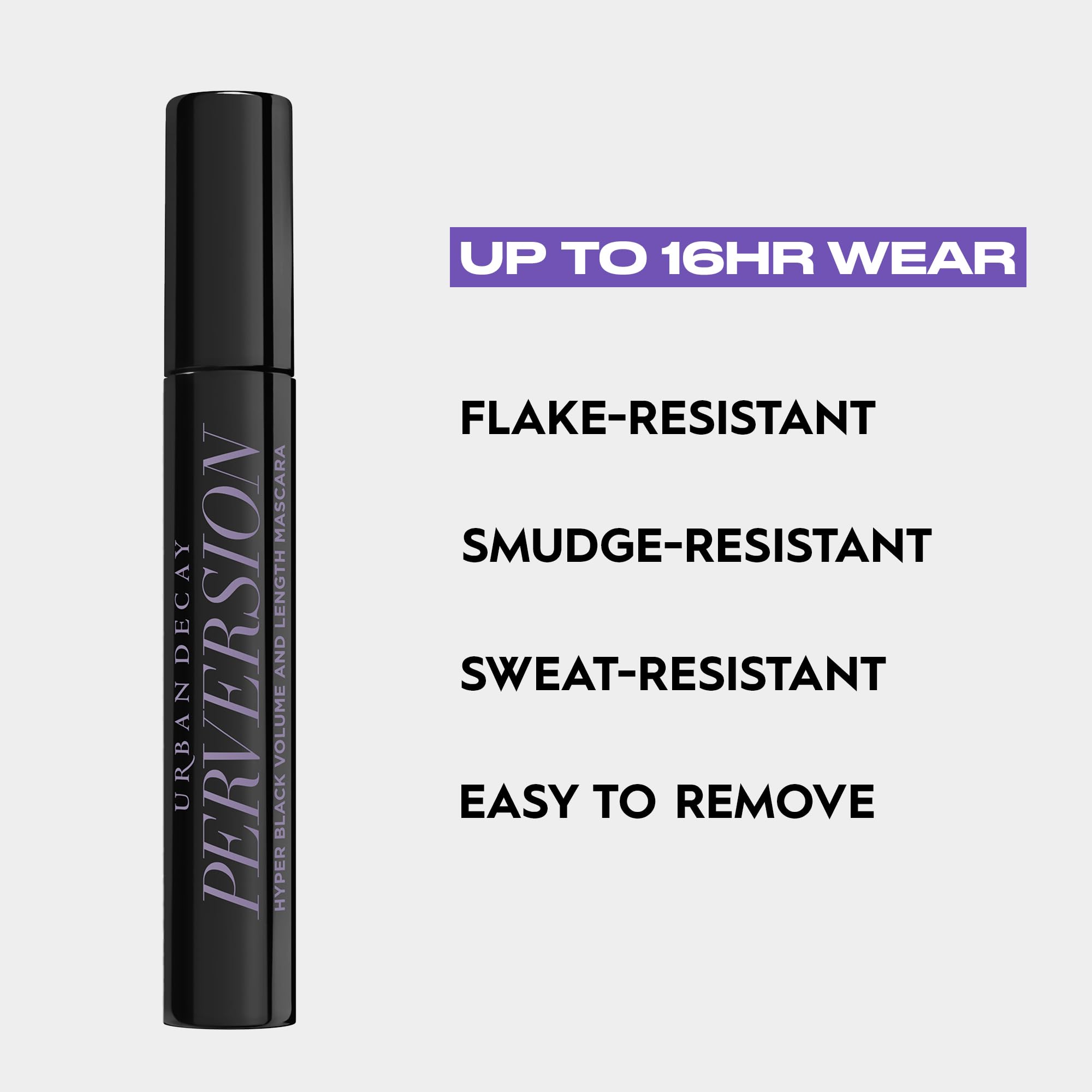 Urban Decay Perversion Mascara fórmula vegana sin crueldad, sin parabenos.