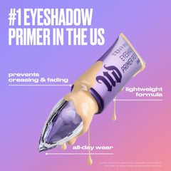 Urban Decay Primer Potion Eden, swatch nude sur peau, base homogène et sans plis.