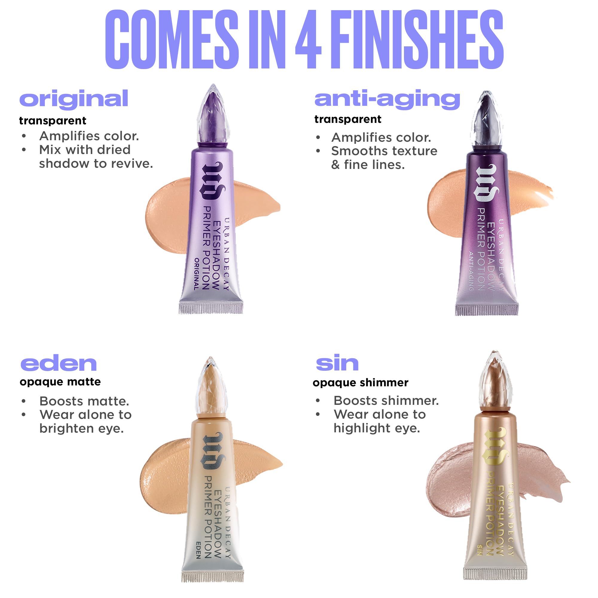 Urban Decay Primer Potion Eden, paupières nude-ready avec application précise et uniforme.