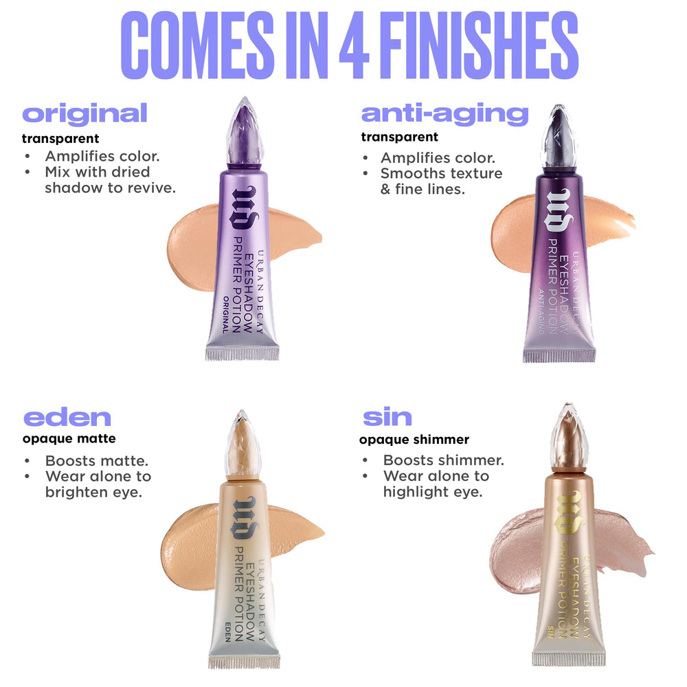 Urban Decay Primer Potion Eden, paupières nude-ready avec application précise et uniforme.