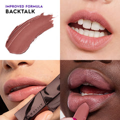 URBAN DECAY Vice Hydrating Lipstick Nude Rosado: labio nude cremoso y suave.