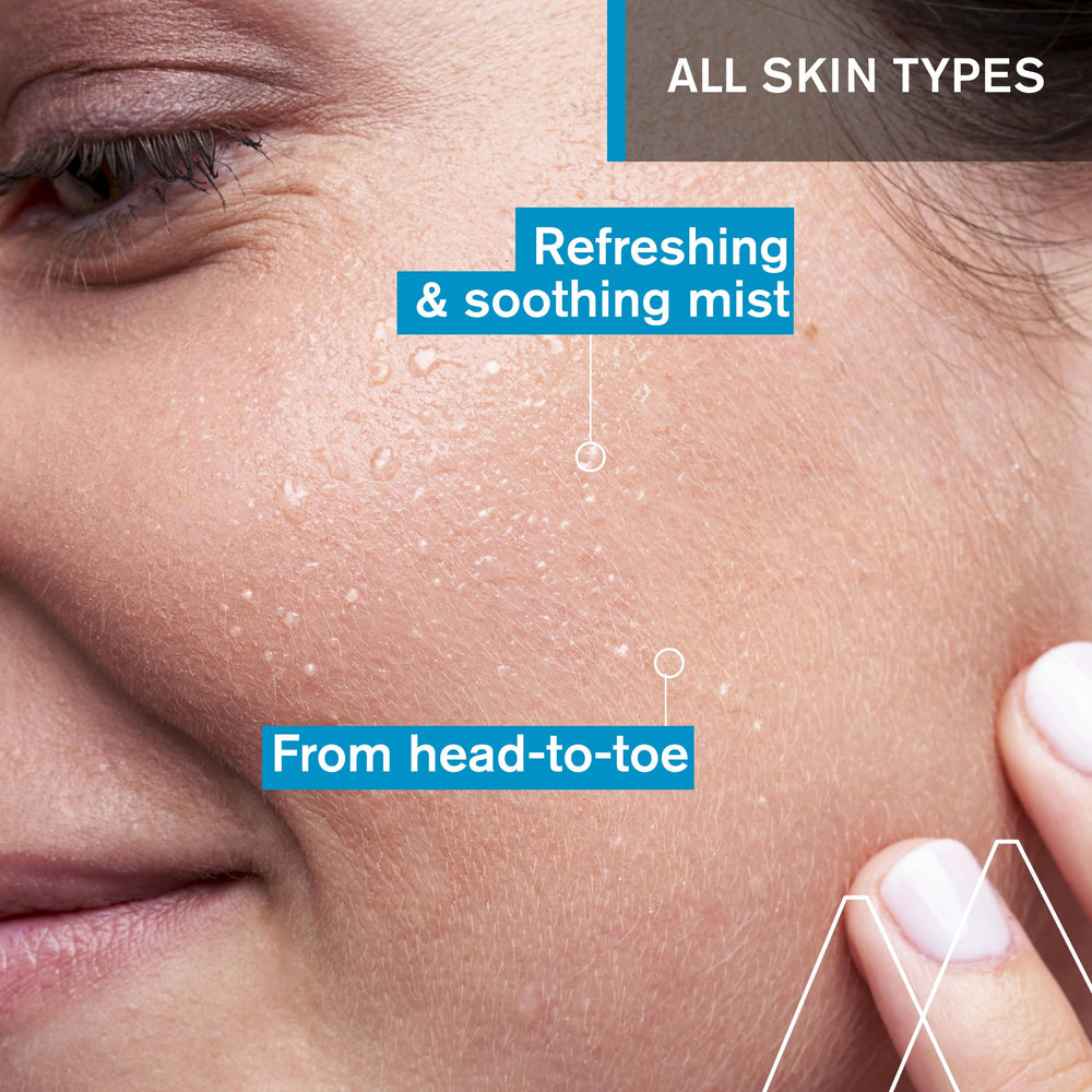 Aplicación rápida en rostro para calmar e hidratar tras el ejercicio.