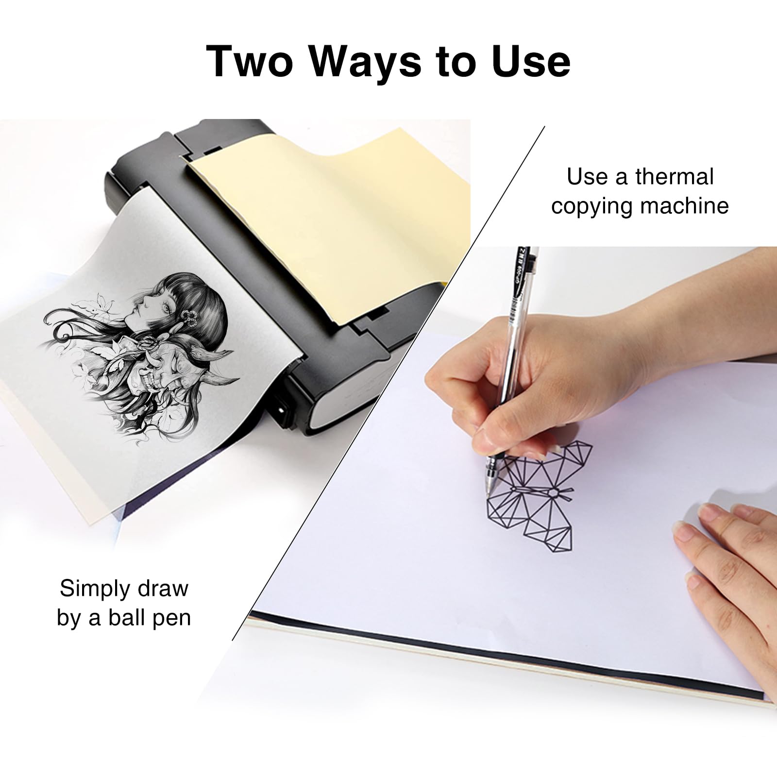 Urknall papel transfer con posibilidad de dibujar diseño original