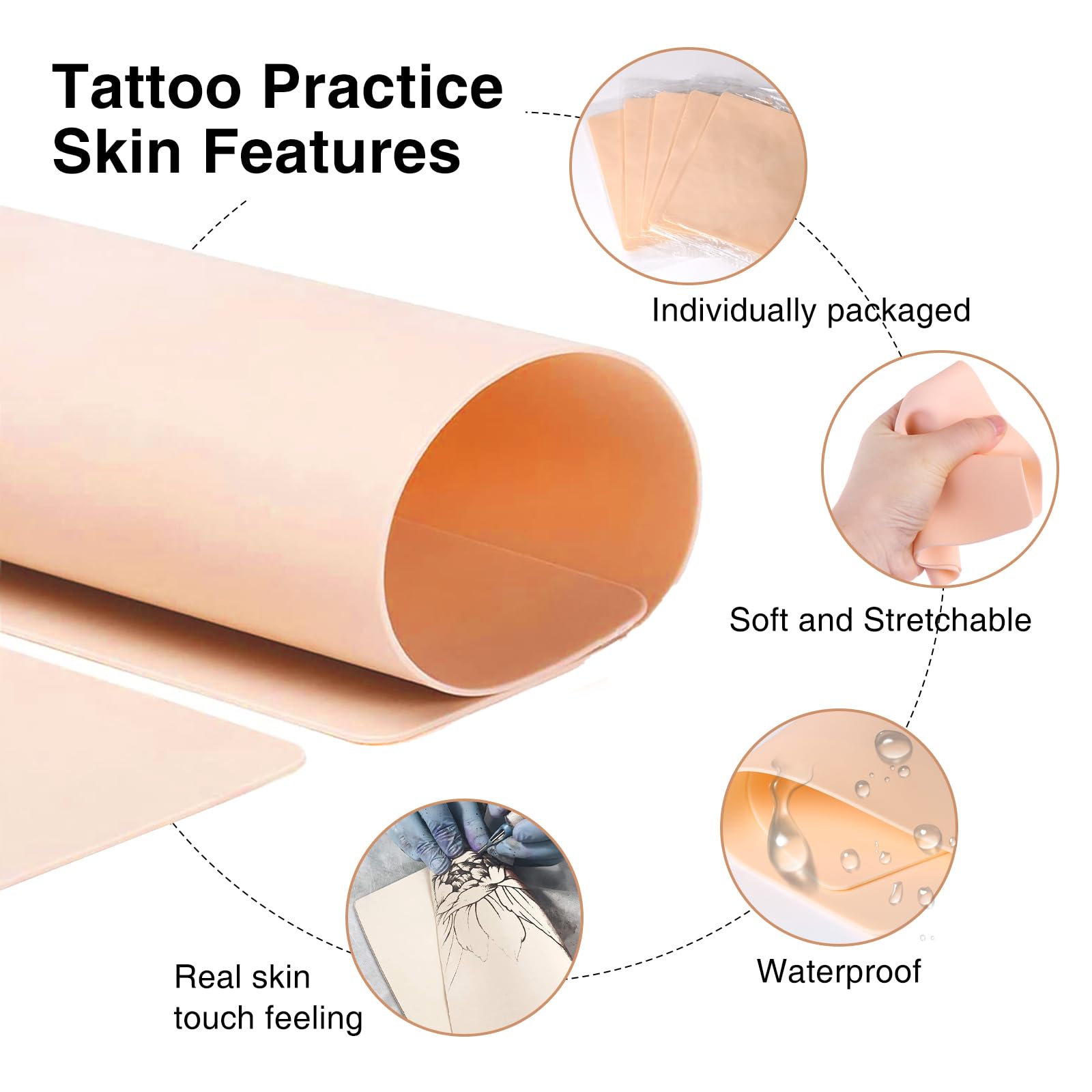 Urknall piel falsa reutilizable con tacto suave para prácticas