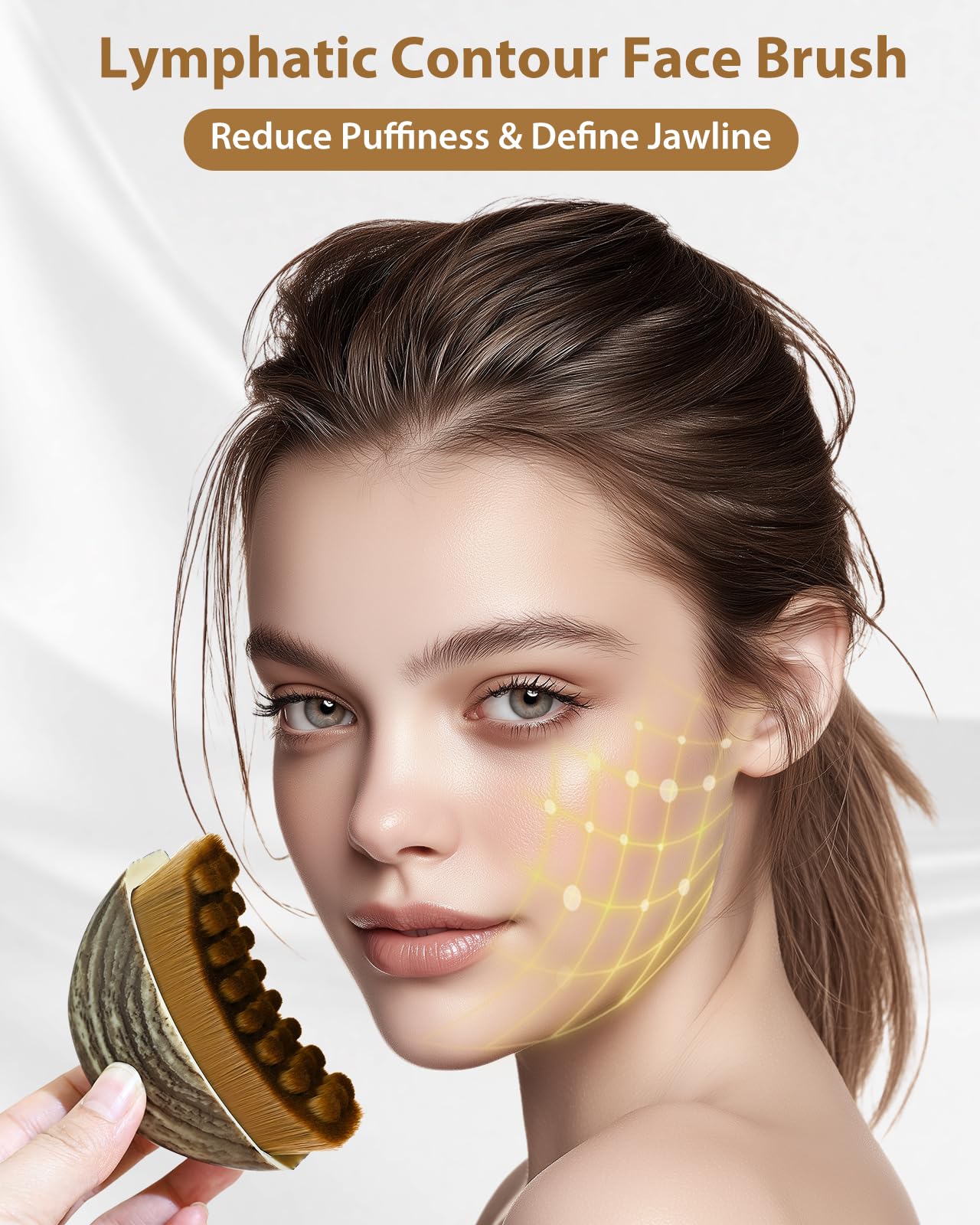 URMLCUS cepillo contorno facial facilita el contorno de la mandibula con masaje suave y seguro.