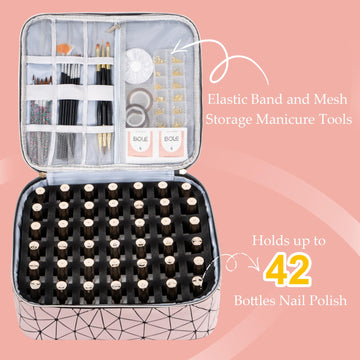 Organizador esmaltes 42 botellas, acceso rápido a tus tonos favoritos.