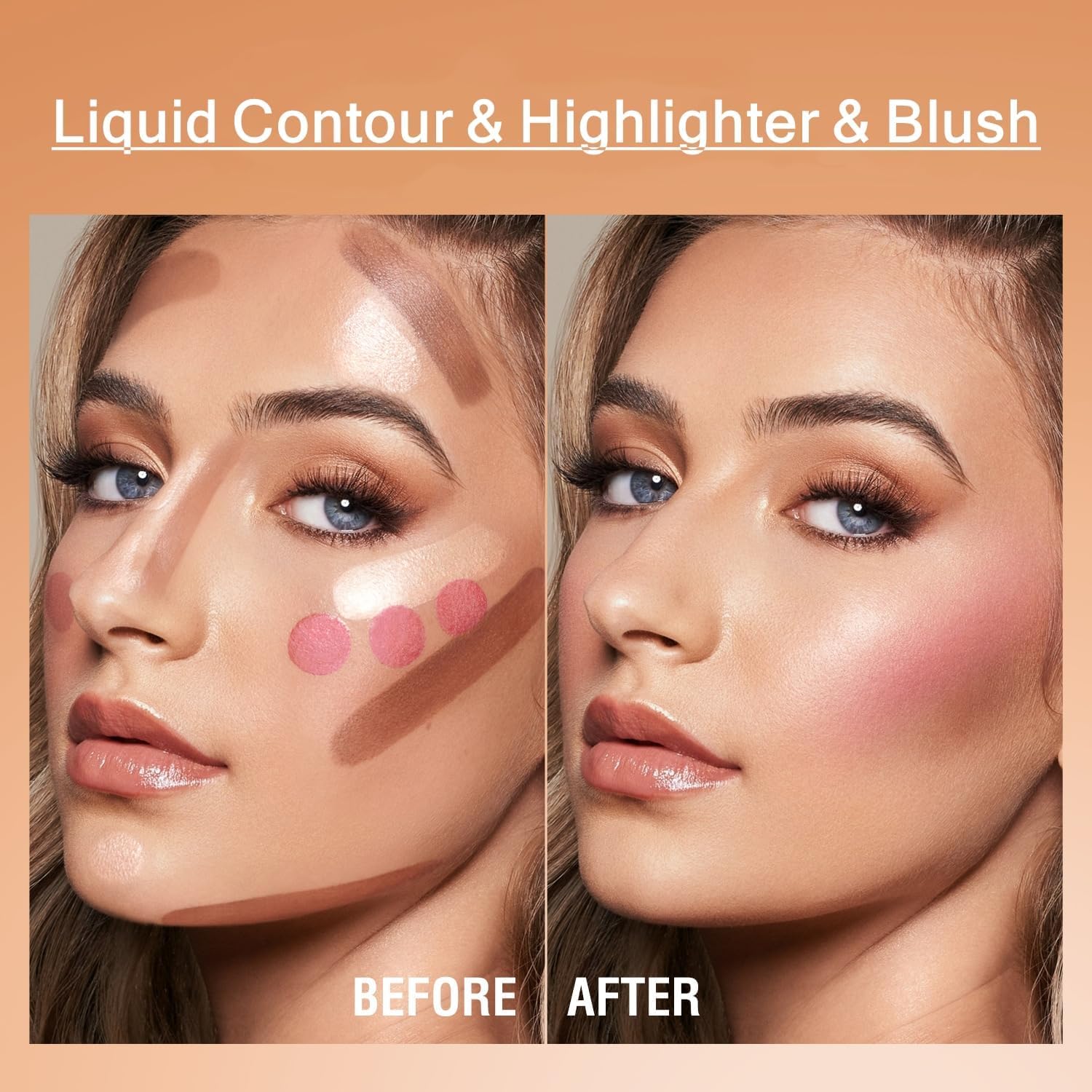 URQT kit trío contorno blush iluminador para un look completo