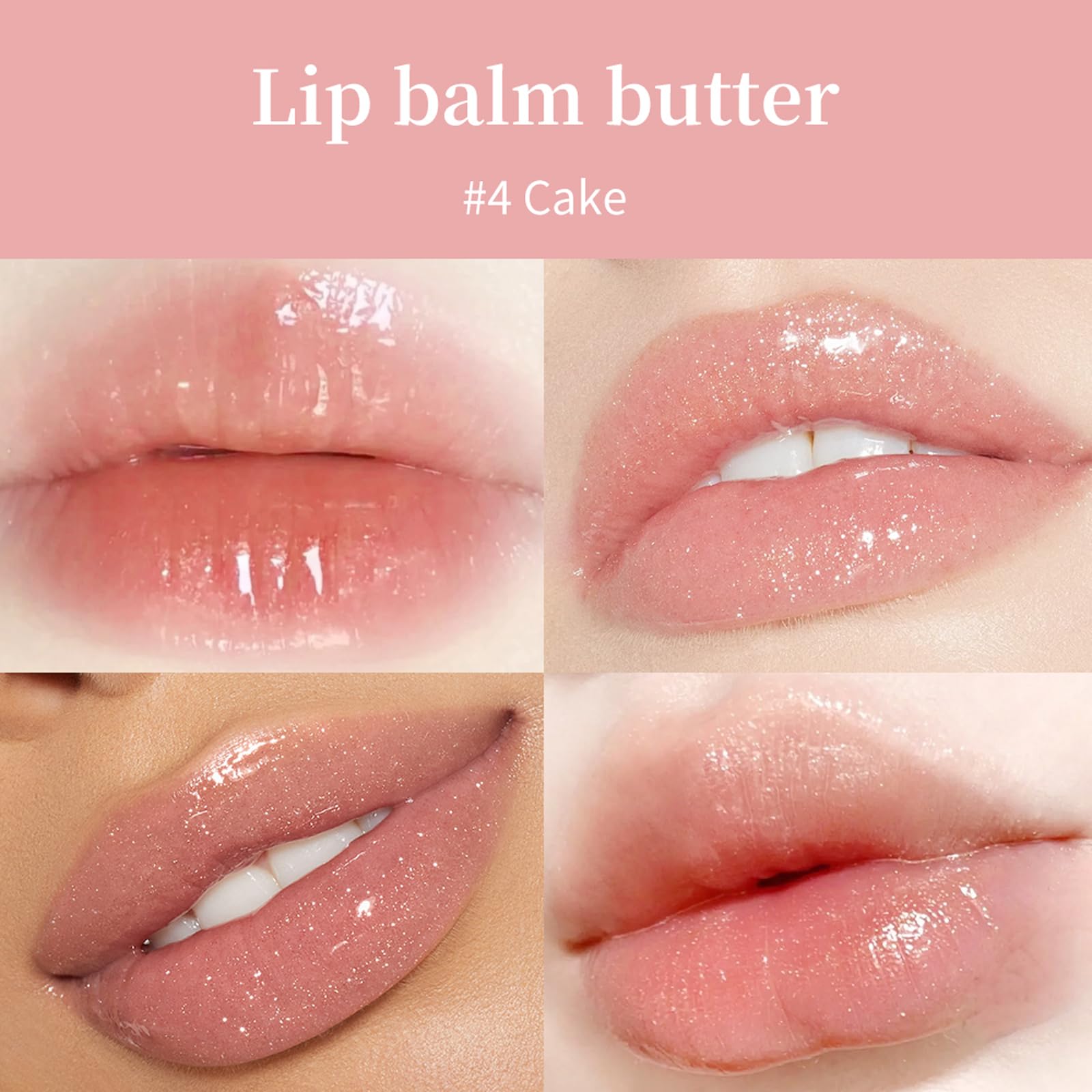 URQT lip butter balm application swatch on skin demonstrates smooth, non-sticky shine.