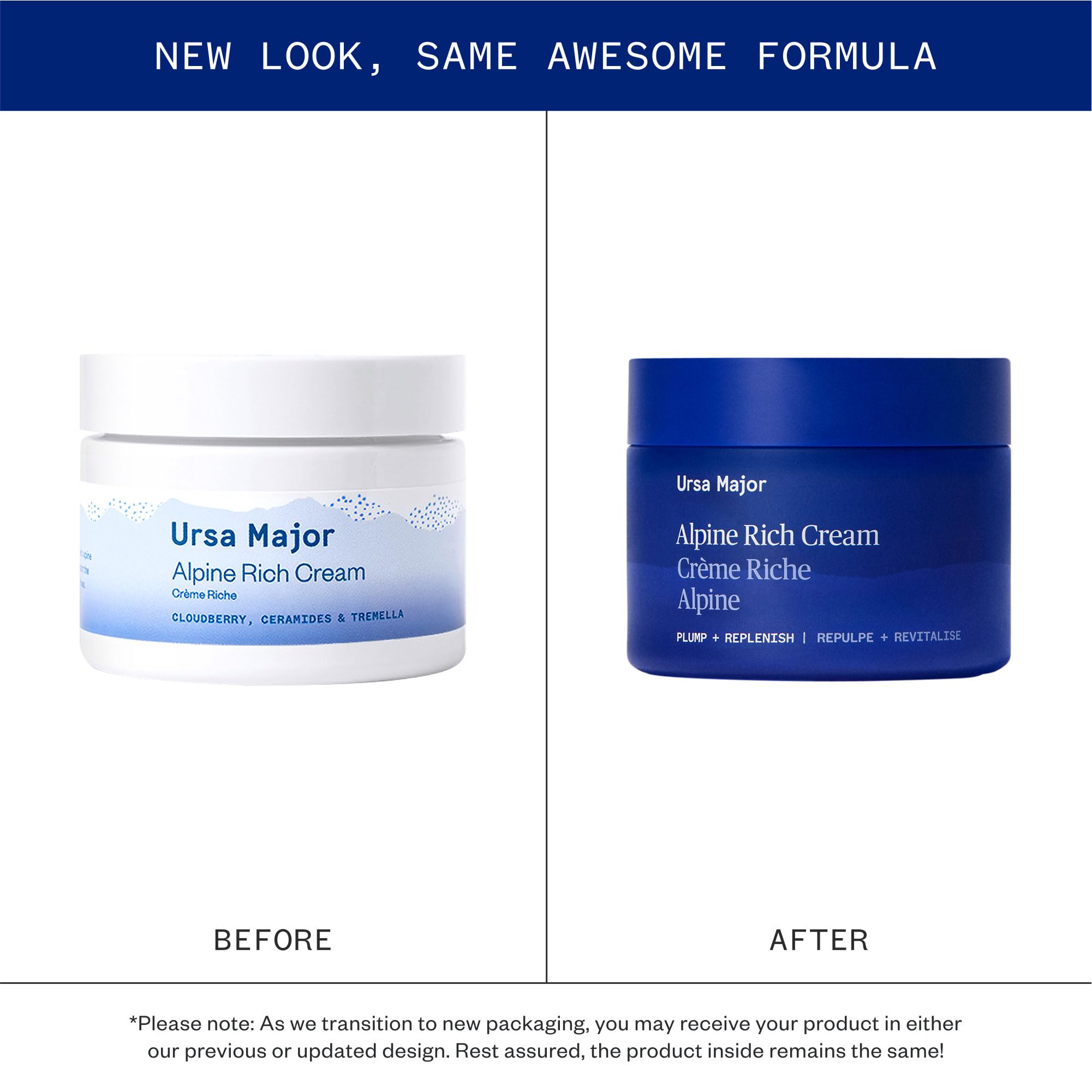 Ursa Major Alpine Rich Cream, textura suave para piel más suave al tacto.