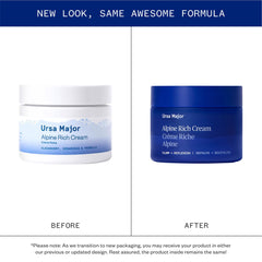 Ursa Major Alpine Rich Cream, textura suave para piel más suave al tacto.