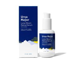 Ursa Major Lunar Bloom Serum, botella; ritual nocturno suave para piel radiante.