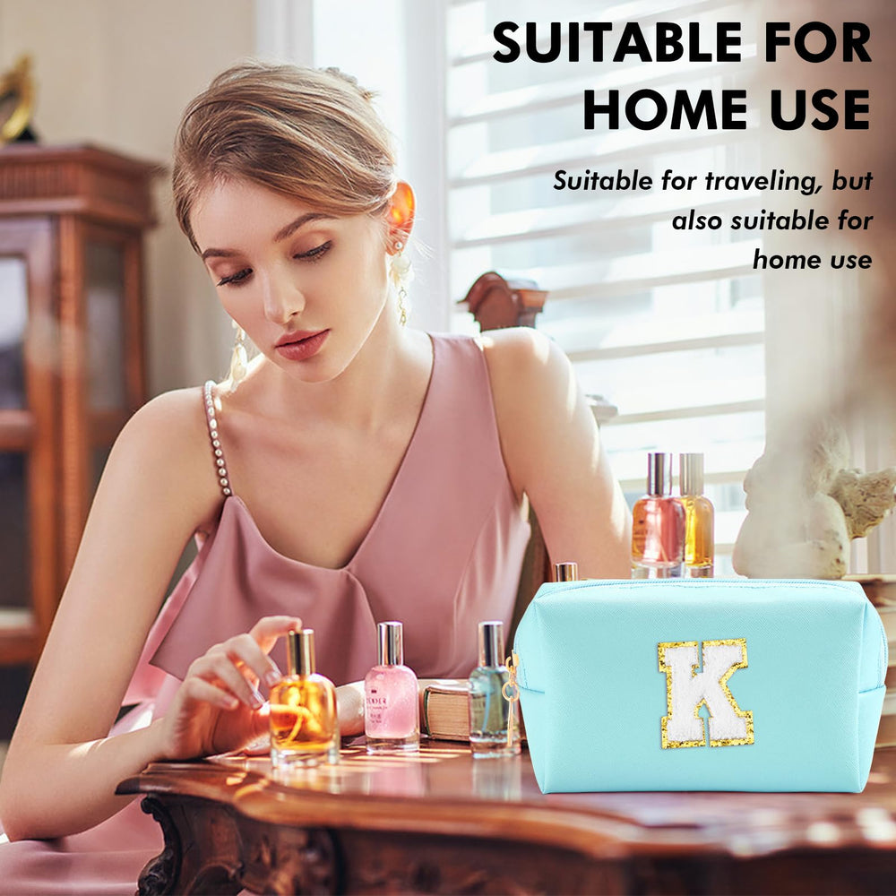 URSKYTOUS bolso preppy con monograma, práctico y ligero para cosméticos.