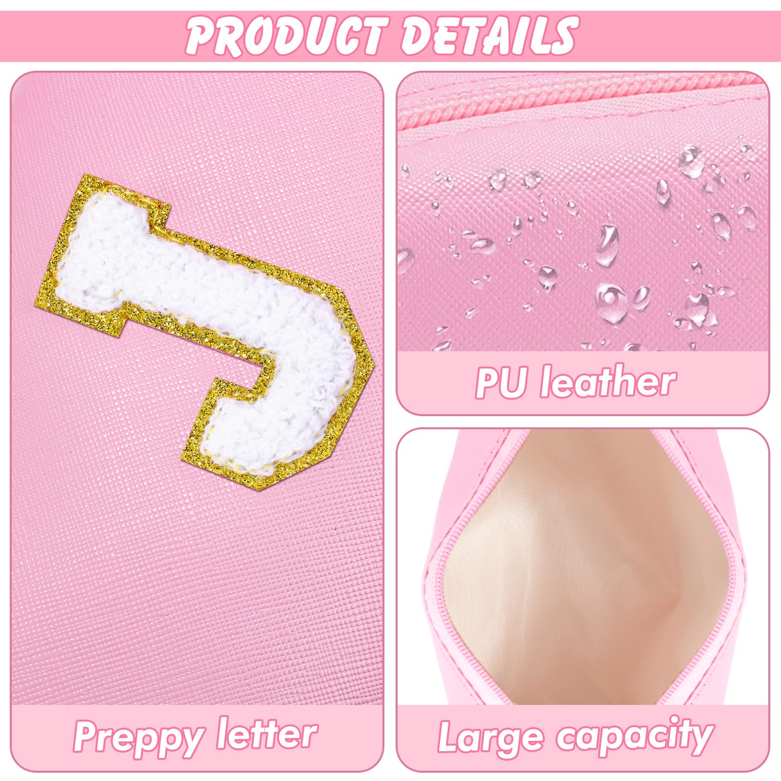 URSKYTOUS bolso chenille con letra, regalo ideal para adolescentes