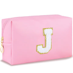 URSKYTOUS bolso de maquillaje inicial con monograma, ideal para uso diario