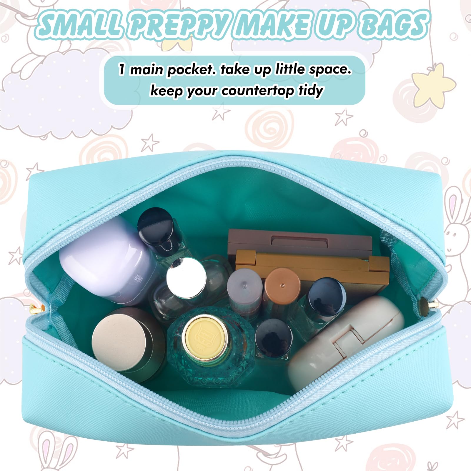 URSKYTOUS bolso organizador maquillaje diario mantiene todo en orden.