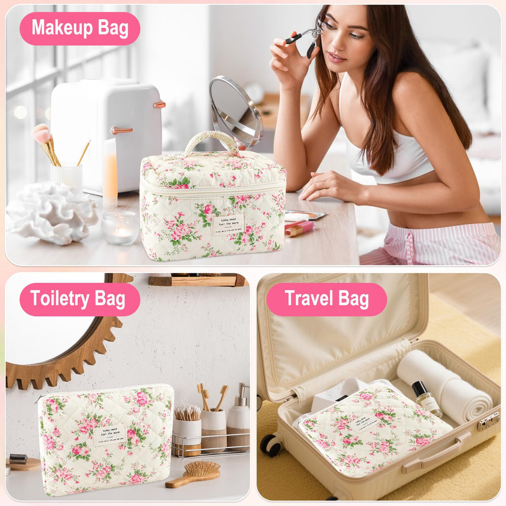 URSKYTOUS diseño acolchado de bolso cosmético para viaje