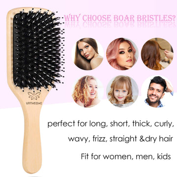 URTHEONE cepillo jabali cabello mojado; aporta brillo y control al peinar